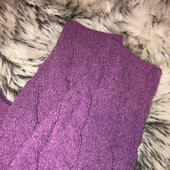 NWOT Lavender Cable Knit Sweater Pants M - Picture 10 of 10